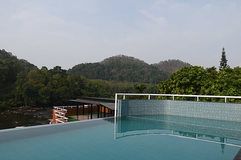 The infinity pool at the Sterling Athirappilly